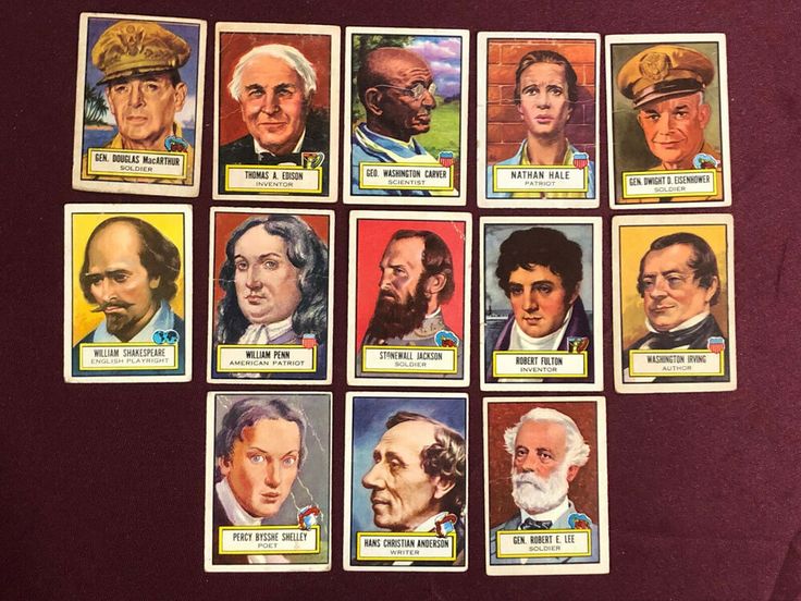 historical figures trading cards